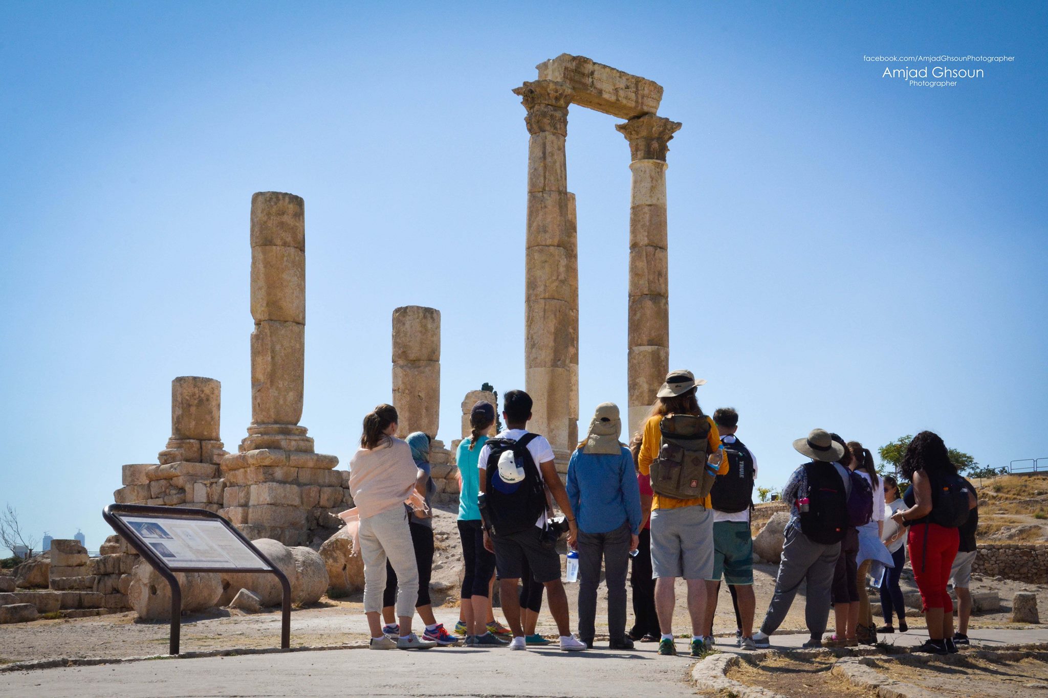 Tourists visit the Citadel in Amman's Jabal Al Qalaa neighbourhood (JT file)